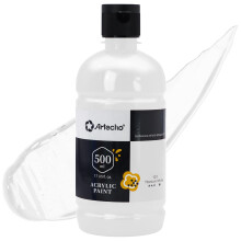 Artecho Titanium White Acrylic Paint 500ml/17oz, Craft Paint for Art S