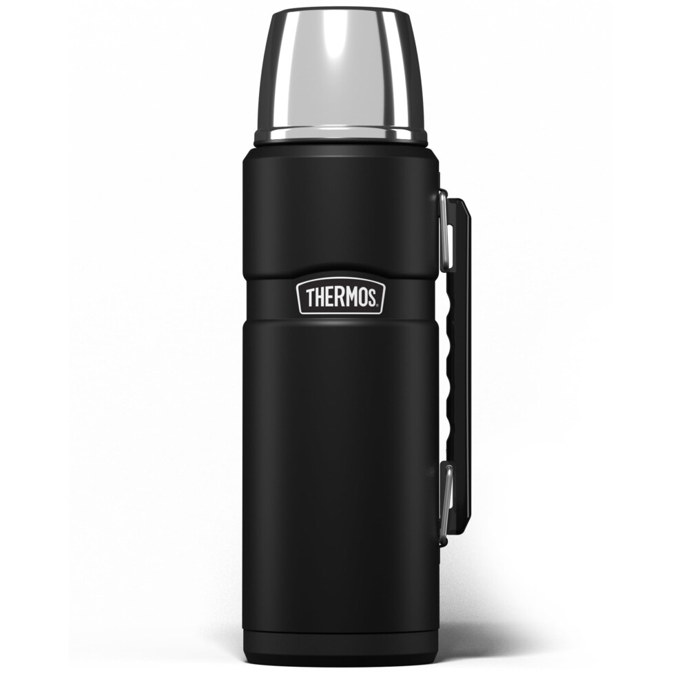 Thermos - Stainless King Matt Travel Flask (1.2L) Premium Leak P Black