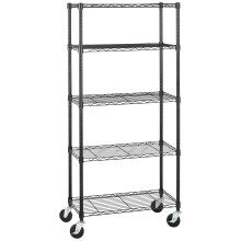 Amazon Basics 5-Shelf Medium Storage Unit on 4-inch Casters with Heigh