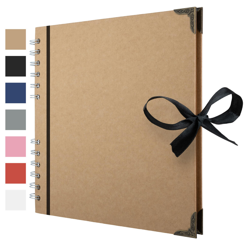 Bstorify Scrapbook Photo Albums 60 Pages (21 X 21 Cm) Brown Thick Kraf