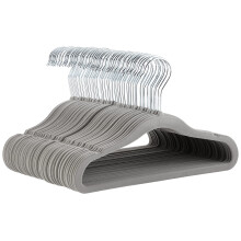 Amazon Basics Kids Velvet, Non-Slip Clothes Hangers for Infant and Tod