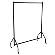 Amazon Basics Heavy Duty Clothes Rail Garment Rail, 1.21 x 1.52 m, Bla