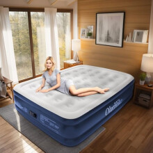 OlarHike King Inflatable Air Mattress, Air Bed with Built-in Electric
