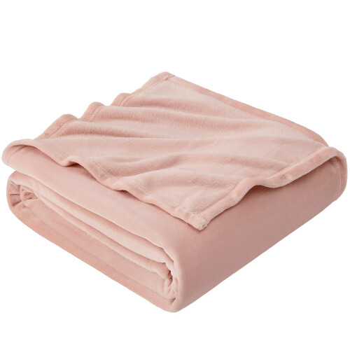EHEYCIGA Fleece Blanket Dusty Pink Throws for Sofas Large Fluffy Warm