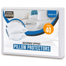 Utopia Bedding Waterproof Zippered Pillow Protectors (Size - 55 x 55 c
