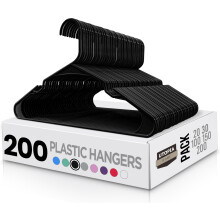 Utopia Home 200 Pack Plastic Hangers Space Saving, Durable Hanger with