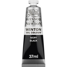 Winsor & Newton 37ml Winton Oil Colour Tube - Ivory Black,1414331