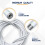 Dikots Net Curtain Wire and Hooks Set - 3 Meter Curtain wire kit with 3