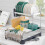 Kitsure Dish Drainer Rack - 2-Tier Rustproof Draining Board Rack with 1