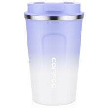 MOMSIV Coffee Cup, 380ml Vacuum Reusable Leakproof Double Wall Coffee