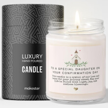 Confirmation Gift for Daughter - Luxury Soy Wax Candle - Vanilla, Jasm