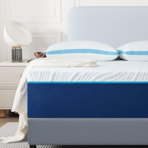 Hiimgo Double Mattress Memory Foam - Orthopaedic Medium Firm Support,