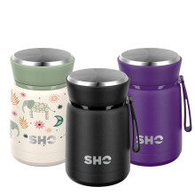 SHO Food Flask - Vacuum Insulated, Double Walled Stainless Steel Food