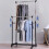Vivo Technologies Double Adjustable Tidy Rack Mobile Garment Rack Clot 1