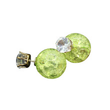 Orecchini a perno con sfera di cristallo scintillante, design a specchio riflettente, eleganti orecchini a perno vintage glamour, ipoallergenici,