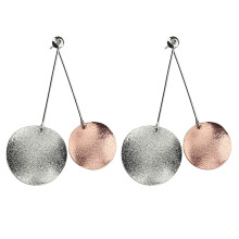 Joias minimalistas para mulheres, brincos boho com acabamento retrô fosco em liga metálica, brincos de argola pequenos e leves, ideais para uso