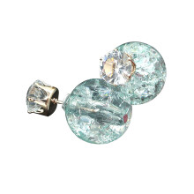 Orecchini a perno con sfera di cristallo scintillante, design a specchio riflettente, eleganti orecchini a perno vintage glamour, ipoallergenici,