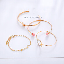 Minimalist Bracelet Collection For Women, Stacked Gold Bangle, Chain Bracelet Set, Handmade Rope Bracelet, Seed Beaded Bracelet Chain, Fashion Knotted