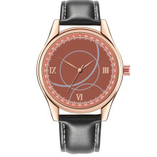 Retro Elegant Round Dial Women's Watch, Scratch-resistant Mineral Crystal Glass Exquisite Craftsmanship Gold Watch Case Flexible Leather Strap