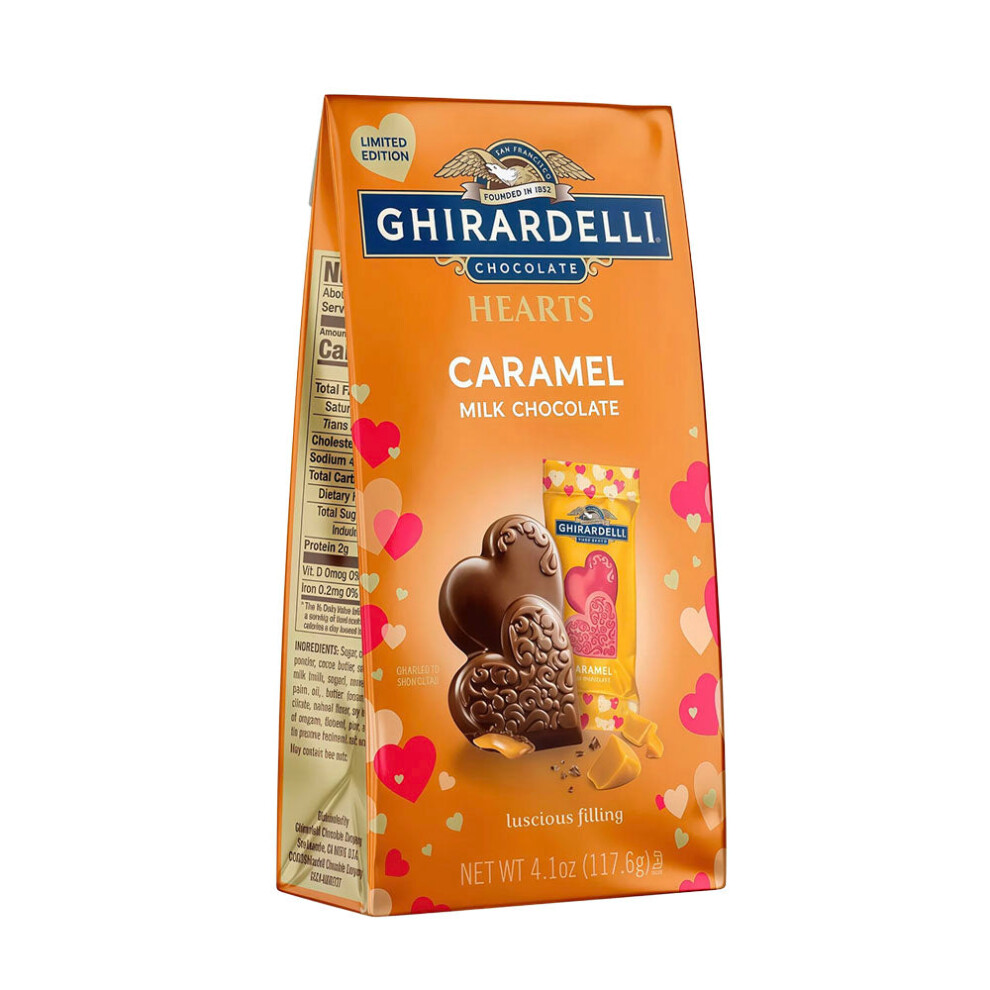 Ghirardelli Hearts Milk Chocolate Caramel (117G)