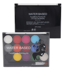 Safe For Kids Adults Face Paint Set UV Reactive Glow Under Blacklight Water Activated High Pigment Colors Easy To Clean Professional Quality
