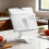 Book Stand For Reading Height Adjustable And Rotatable White For Notes Cookbook Documents Learning 2
