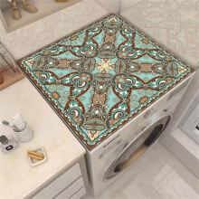 Washer and Dryer Cover Cyan 60x70cm Fast Absorbing AntiSlip Washing Machine Protector Mat