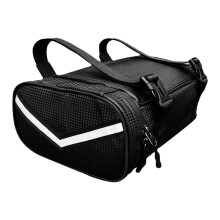 Waterproof PU Leather Motorcycle Tail Bag 5L Large Capacity Rear Seat Luggage Storage