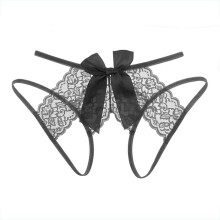 Women Lace Open Crotch Slit Underpants M-XXL Transparent Traceless Lace Pantie for Sex Appeal and Temptation