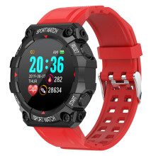 Smart Fitness Watch with 1.3 Inch HD Display, IP67 Waterproof, Bluetooth 5.0, MultiSport Modes, Red