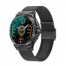 Men's Business Sports Watch MultiFunction Bluetooth 100Sports Touch Screen Waterproof Android iOS Black Mesh Strap