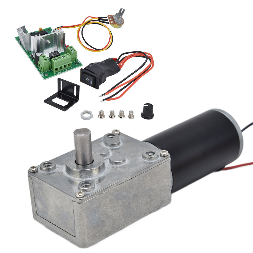 Dc 12V Geared Worm Motor 400Rpm Speed Reducer With 8Mm Shaft For Machinery 3521377350866