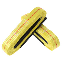 Heavy Duty Flat Lifting Sling Web Straps With Buckles, 2Piece, Rigging Hoisting Towing, Safety Tested Fiber Cargo Straps