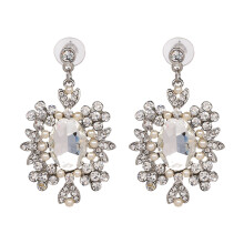 Modeschmuck für Damen, große blaue Kristall-Strass-Tropfenbrosche im Vintage-Brautbrosche-Stil, elegante Strass-Perlenbrosche
