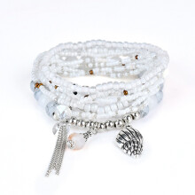 Chakra armband met natuurlijke helende stenen, stapelbaar, elastisch, meerlaags, bohemian/etnische stijl, kleurrijke kristallen kralen, trendy