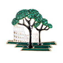Tree Inspired Brooch Jewelry for Women, Rhinestone Crystal Holiday Festival Jewelry Pin, Cubic Zirconia Elegant Design Accessory, Eye-catching Ornamen