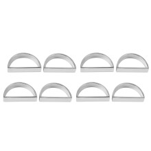 Porte-serviettes pour table à manger, ronds de serviette semi-circulaires en métal robuste avec finition polie, ornement métallique pour une table