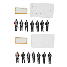 Railroad Worker Model People Fine Workmanship Plastic Figurines With Coffin Ghanaian Tradition Themed HO Scale Miniature Scenes Cultural Model Train
