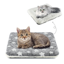 MORA PETS Cat Bed for Indoor Cats Washable Flat Kitten Bed Blanket Soft Warm Pet Pad for 18 inch Cage Small Dog Bed Mat Mattress Puppy Crate Pillow