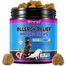 Itch & Immunity Treats for Dogs ? 150 Chews | Allergy Relief, Anti-Itch Support, Skin & Coat Health | Suitable for All Breeds & Sizes | Peking Duck