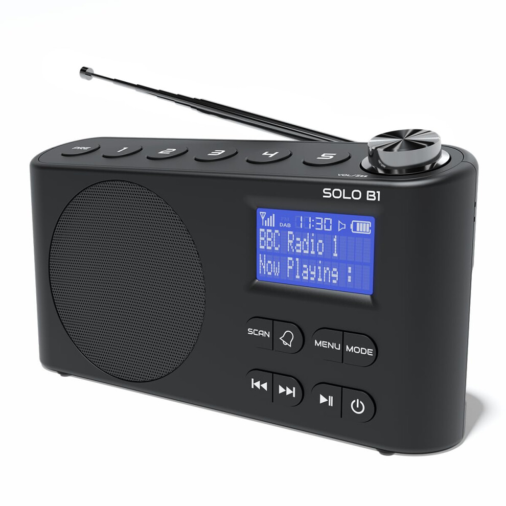 Dab/Dab+ & Fm Portable Digital Radio | Bluetooth | Rechargeable Battery | Dual Alarms & Sleep Timer | Perfect For Home, Office Or Outdoors | Azatom S 3857237346800