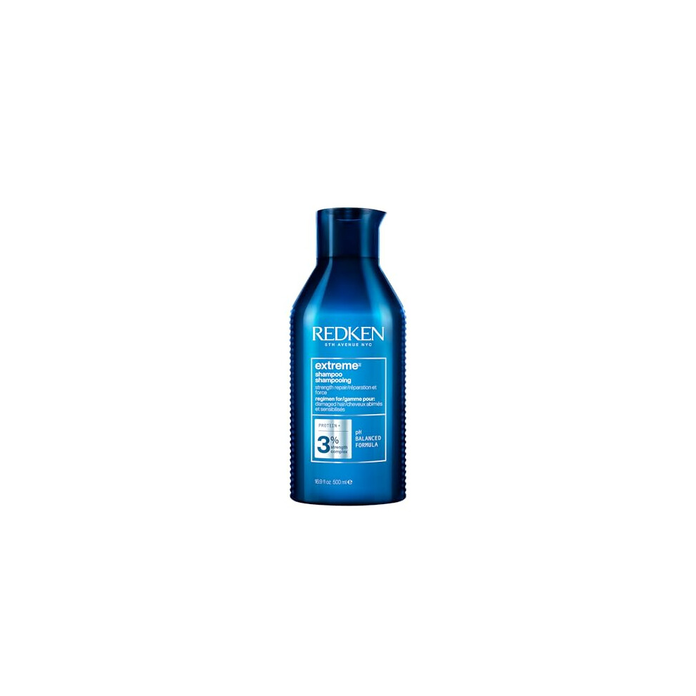 Redken Shampoo, For Damaged Hair, Repairs Strength & Adds Flexibility, Extreme, 500 Ml