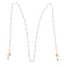 Cordino da collo per occhiali da sole da donna, catenelle per occhiali da vista color oro perla, cordino multiuso per mascherina, collana in morbido
