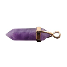 Collana con ciondolo di cristallo, ciondolo a forma di proiettile in cristallo, pietra preziosa di quarzo appuntita, gioiello con potere curativo per