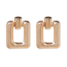 Orecchini geometrici vintage da donna, orecchini a perno con stampa animalier, design a goccia quadrata, orecchini pendenti in lega ipoallergenici,