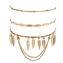 Pearl Hair Jewelry Accessories For Women With Gold Leaf Head Chain And Tassels, Elegant Fashion Design Headpiece For Ceremony Anniversary Celebration