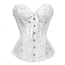 Top tipo corsé bustier para mujer, faja moldeadora con cordones sobre el busto, cierre de gancho frontal y cordones en la espalda, corsé ajustable
