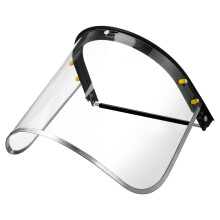 Transparent Facial Shield Hard Hat AntiSplash Visor Aluminum Alloy Frame PVC Guard