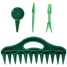 4Piece Gardening Tool Set for Seed Planting with Ergonomic Grip, Adjustable Seed Flow and Depth Control