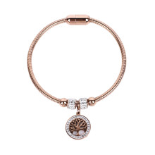 Mehrlagiges Armband aus hypoallergenem Edelstahl, wasserfest und langlebig, mit Lebensbaum-Anhänger, modisches Armband mit verstellbarer Höhe